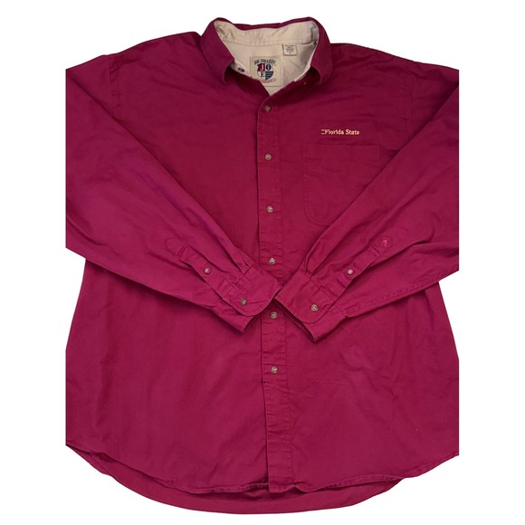 Joe College Authentic NCAA Florida State Button Down Dress Shirt XL EUC‎ - Picture 2 of 4